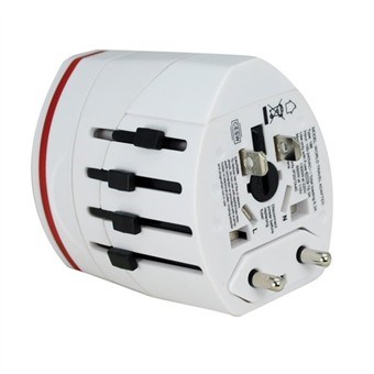 World Travel Power Adapter / Converter med Dobbelt USB-port / US-UK-AU-EU